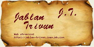 Jablan Trivun vizit kartica